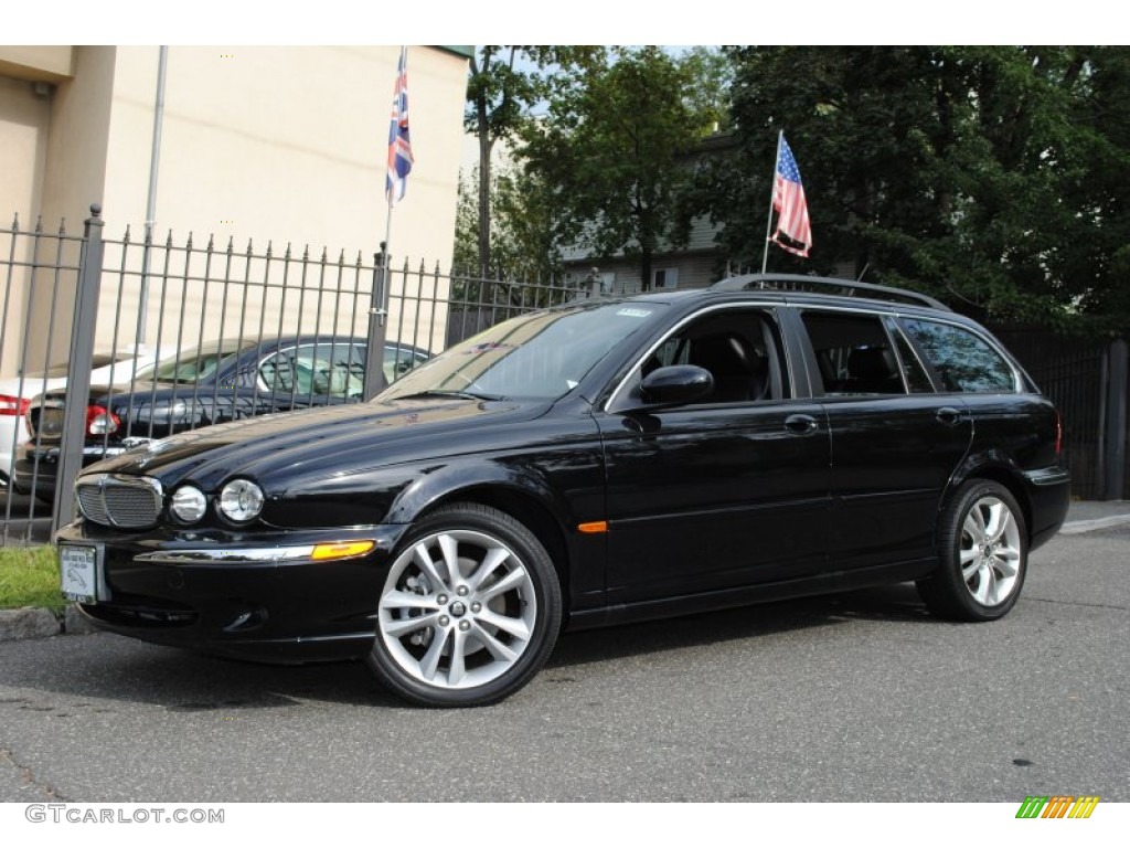 2007 X-Type 3.0 Sport Wagon - Ebony Black / Charcoal photo #1