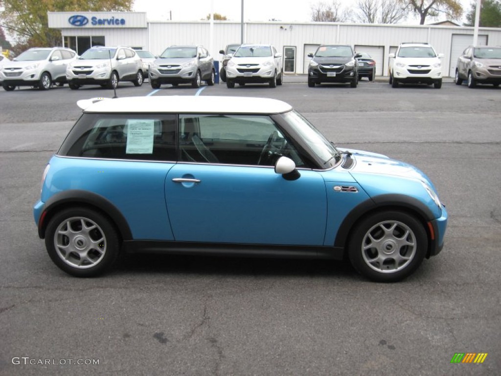 2004 Cooper S Hardtop - Electric Blue Metallic / Panther Black photo #5