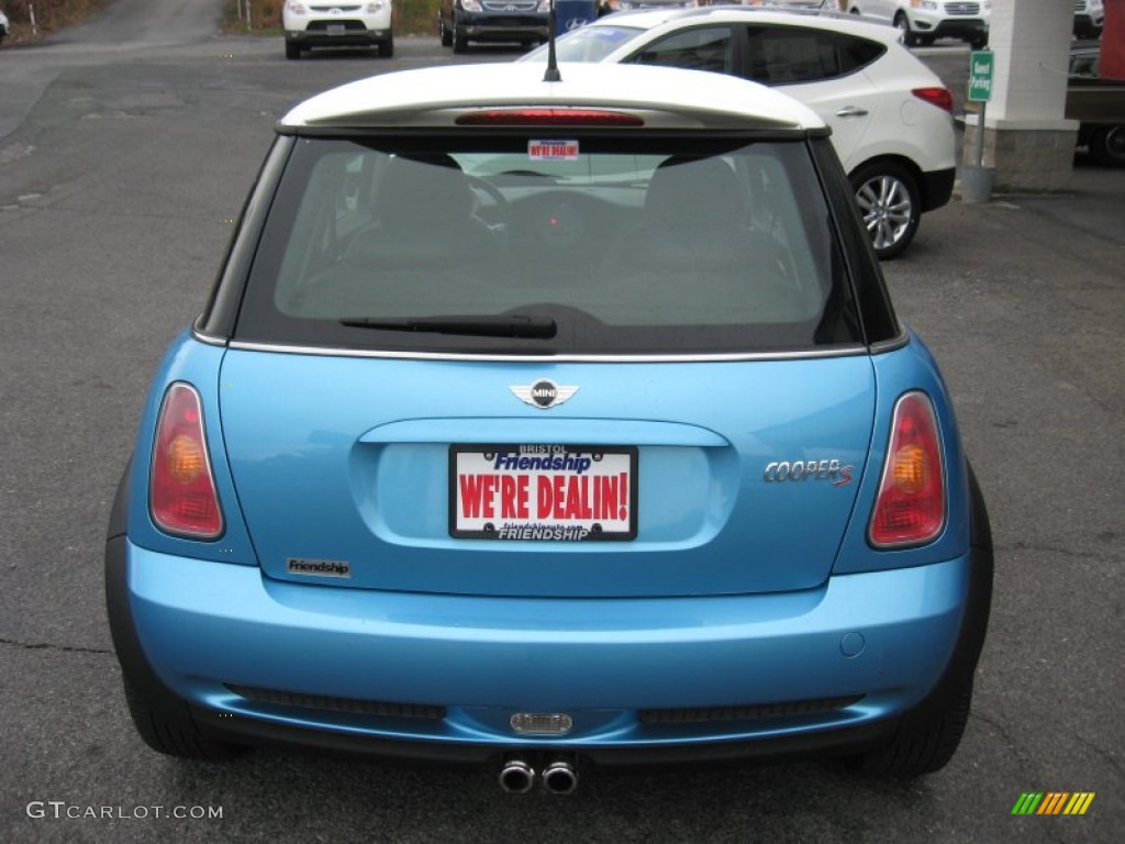2004 Cooper S Hardtop - Electric Blue Metallic / Panther Black photo #7