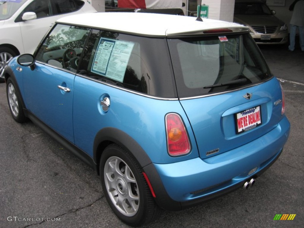2004 Cooper S Hardtop - Electric Blue Metallic / Panther Black photo #8