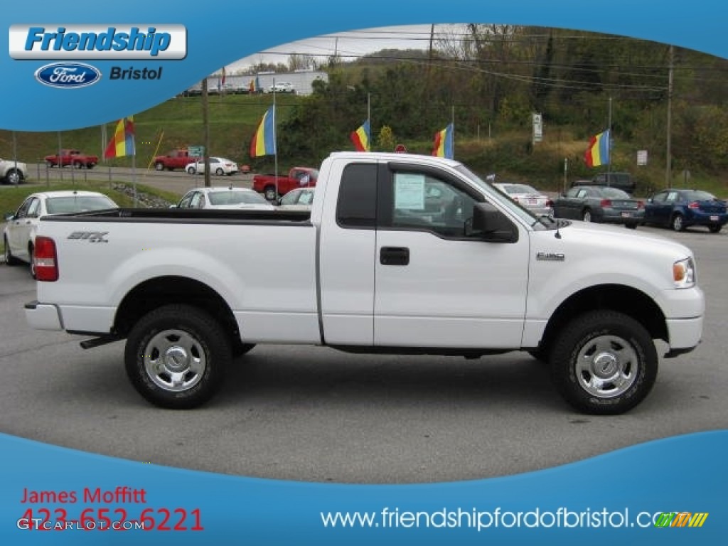 2006 F150 STX Regular Cab 4x4 - Oxford White / Medium Flint photo #5