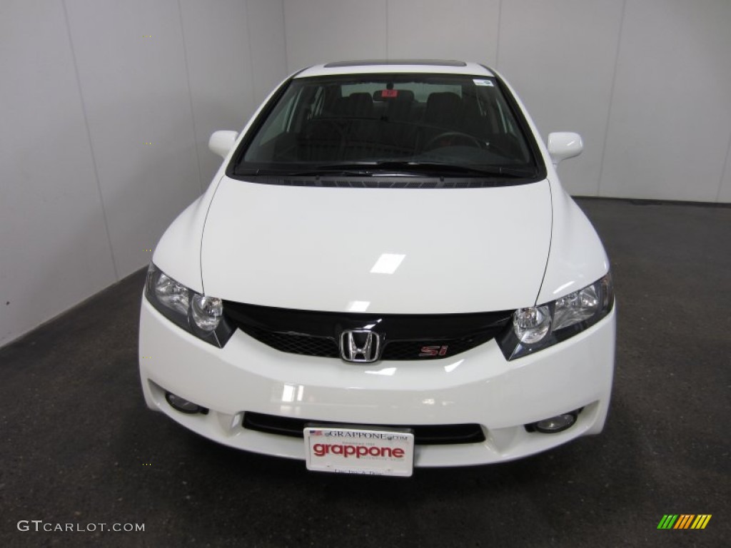 2011 Civic Si Sedan - Taffeta White / Black photo #2