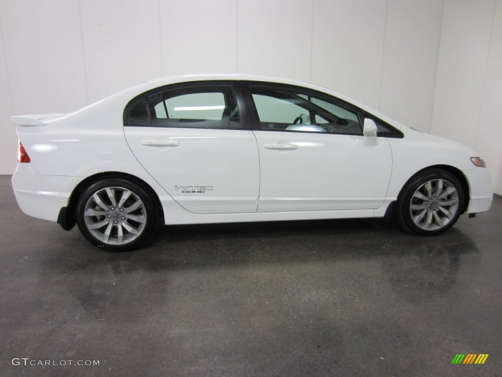 2011 Civic Si Sedan - Taffeta White / Black photo #12