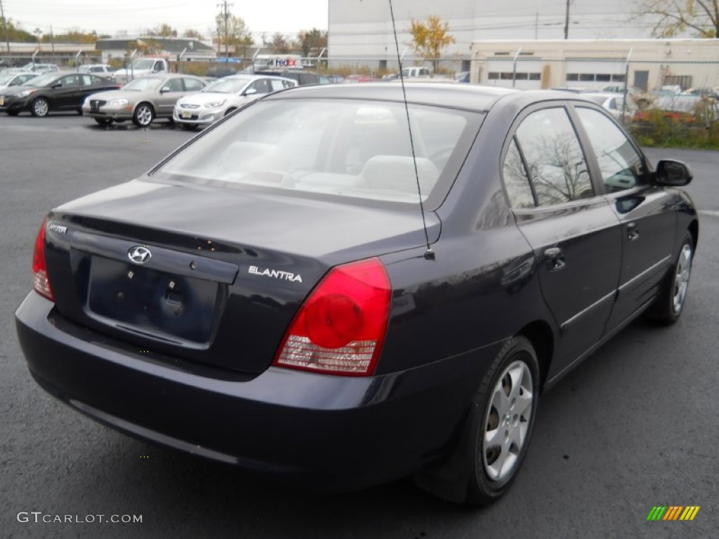 2006 Elantra GLS Sedan - Ebony Black / Gray photo #2