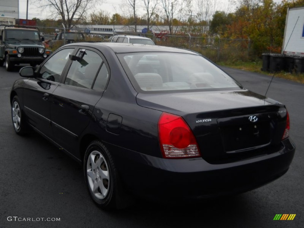 2006 Elantra GLS Sedan - Ebony Black / Gray photo #15