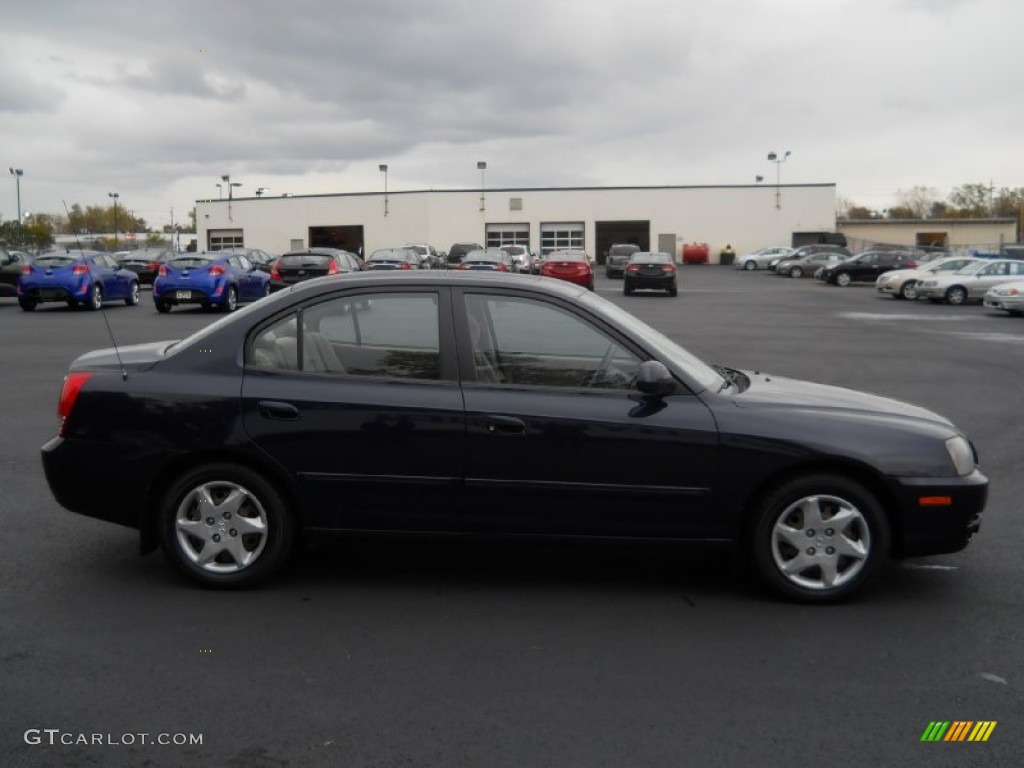 2006 Elantra GLS Sedan - Ebony Black / Gray photo #17