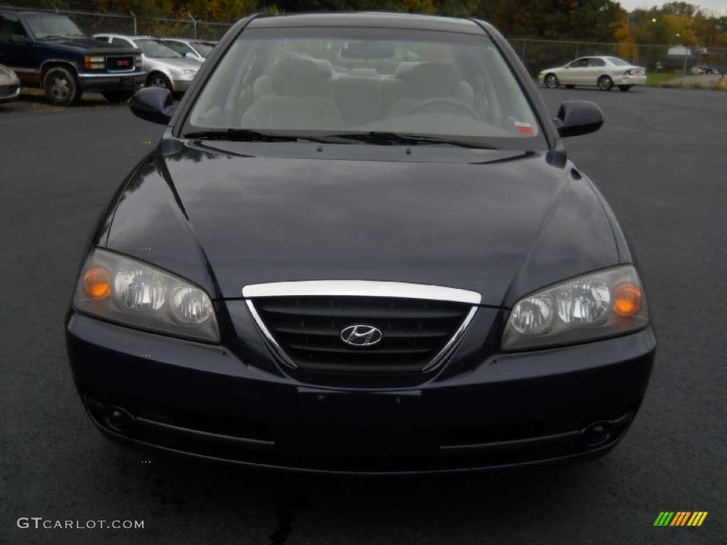 2006 Elantra GLS Sedan - Ebony Black / Gray photo #19