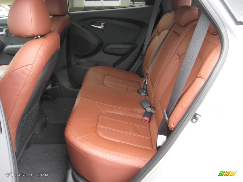 Black/Saddle Interior 2011 Hyundai Tucson Limited AWD Photo #55776615