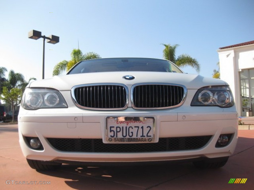 2006 7 Series 750i Sedan - Alpine White / Black/Natural Brown photo #2