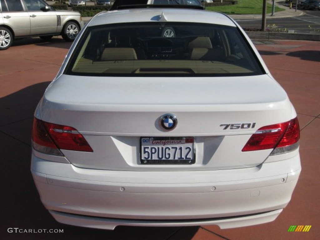 2006 7 Series 750i Sedan - Alpine White / Black/Natural Brown photo #4