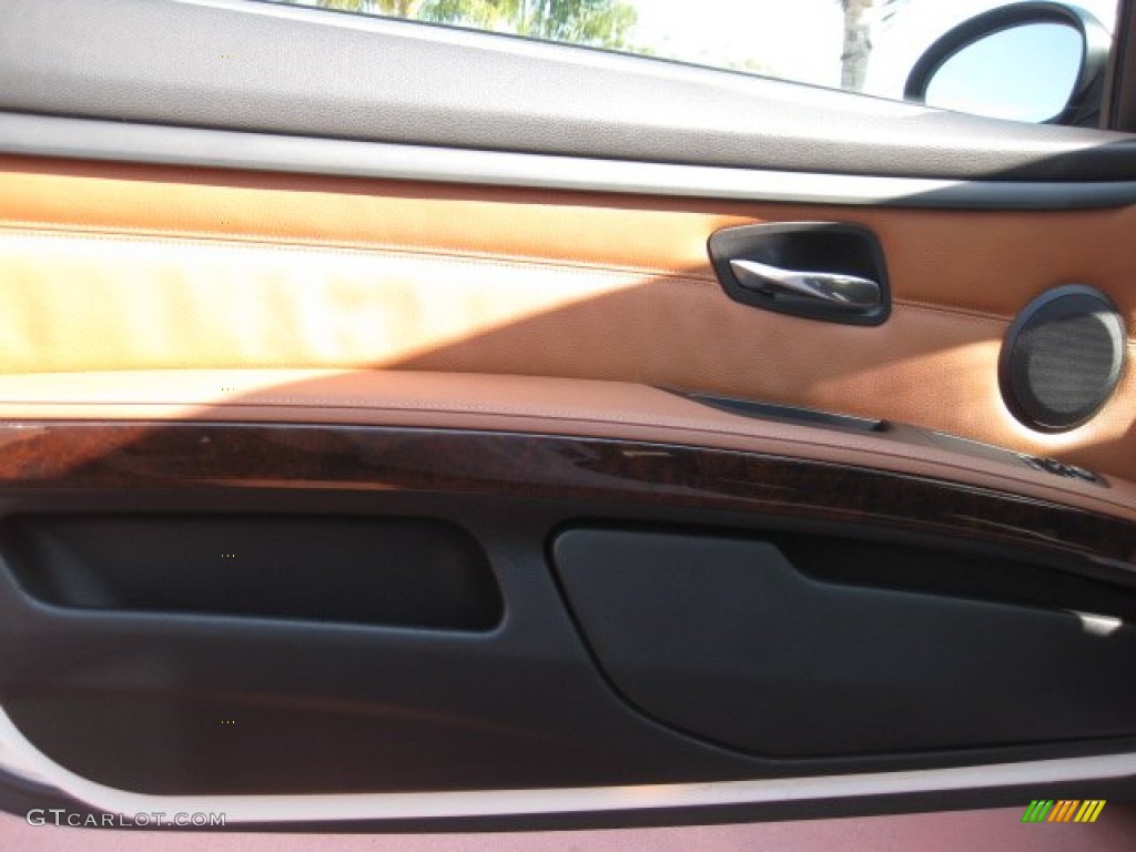 2008 BMW 3 Series 328i Coupe Saddle Brown/Black Door Panel Photo #55777943