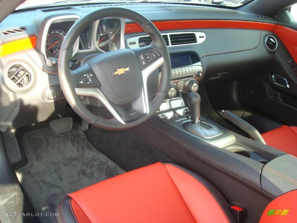 Inferno Orange/Black Interior 2012 Chevrolet Camaro SS/RS Coupe Photo #55780197