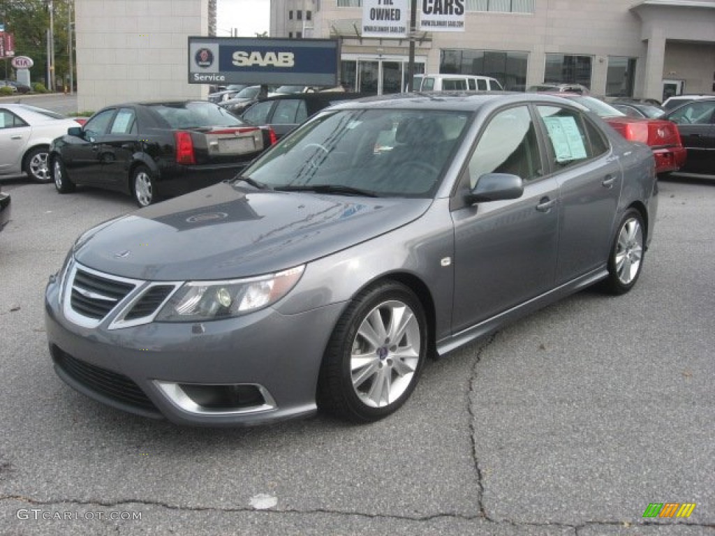 Steel Gray Metallic 2008 Saab 9-3 Aero Sport Sedan Exterior Photo #55780697