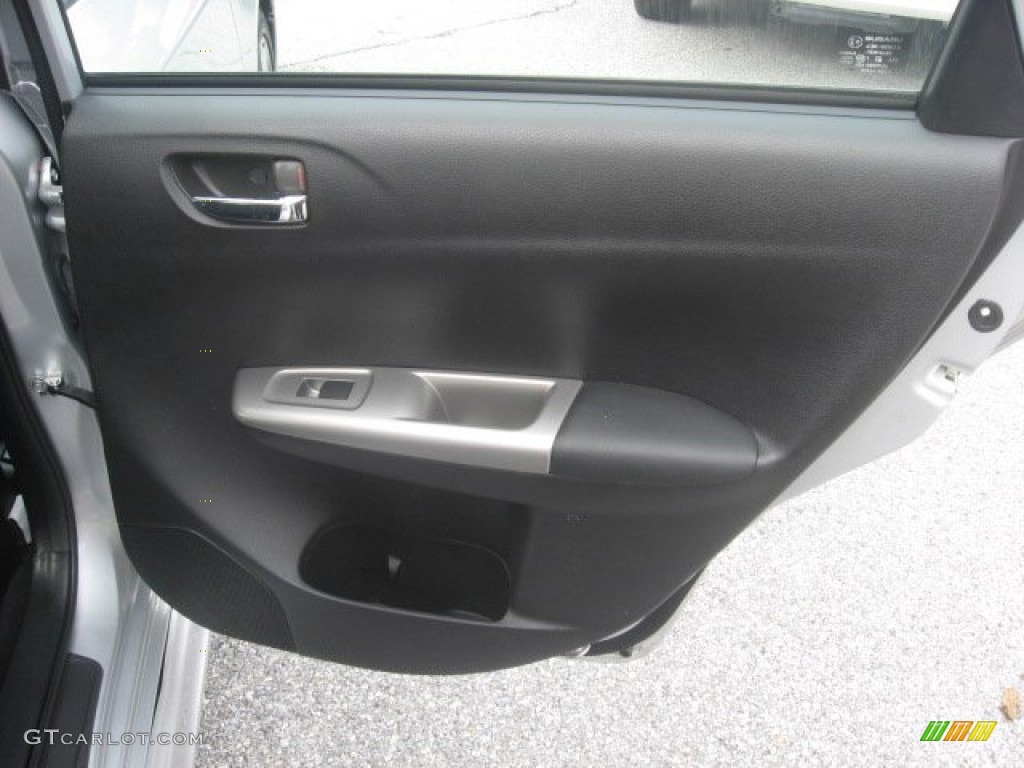 2010 Subaru Impreza WRX Wagon Carbon Black Door Panel Photo #55781756