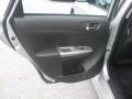 Carbon Black 2010 Subaru Impreza WRX Wagon Door Panel