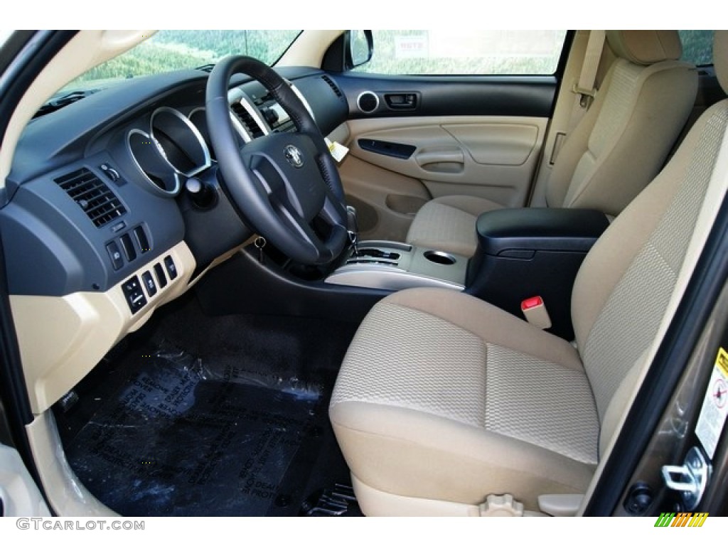 Sand Beige Interior 2012 Toyota Tacoma V6 SR5 Access Cab 4x4 Photo #55782845