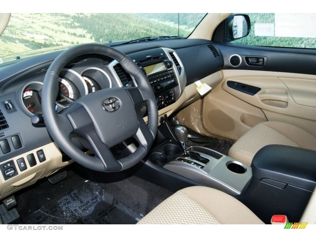 Sand Beige Interior 2012 Toyota Tacoma V6 SR5 Access Cab 4x4 Photo #55782854