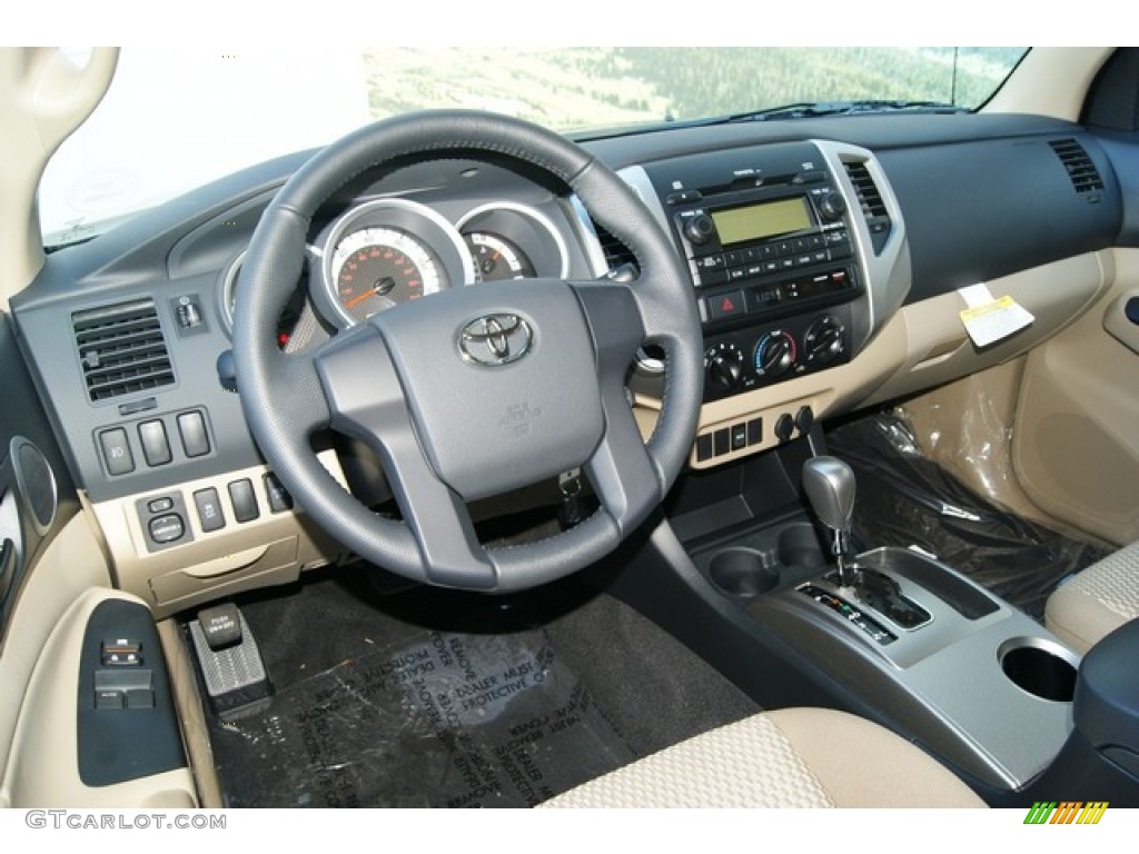 2012 Toyota Tacoma V6 SR5 Access Cab 4x4 Sand Beige Dashboard Photo #55782904