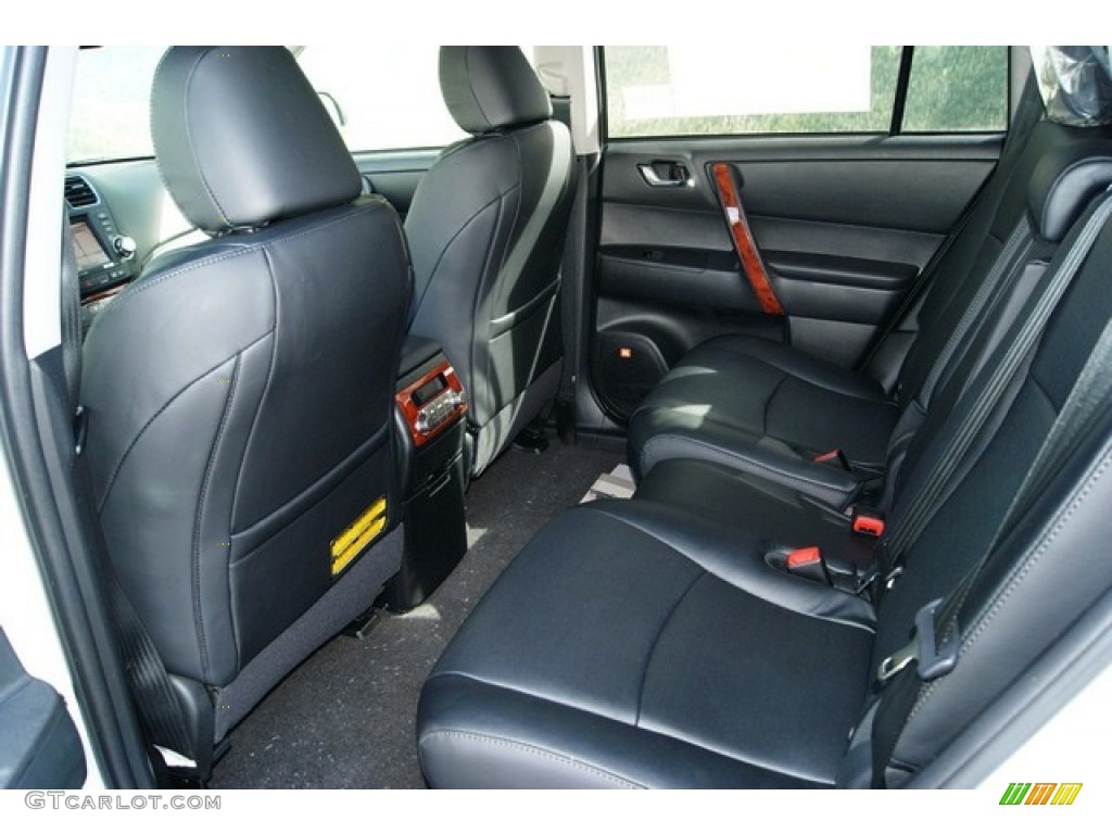 Black Interior 2012 Toyota Highlander Limited 4WD Photo #55783607