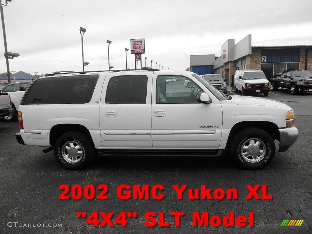 2002 Yukon XL SLT 4x4 - Summit White / Pewter/Shale photo #1