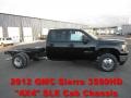 Onyx Black 2012 GMC Sierra 3500HD SLE Crew Cab 4x4 Chassis