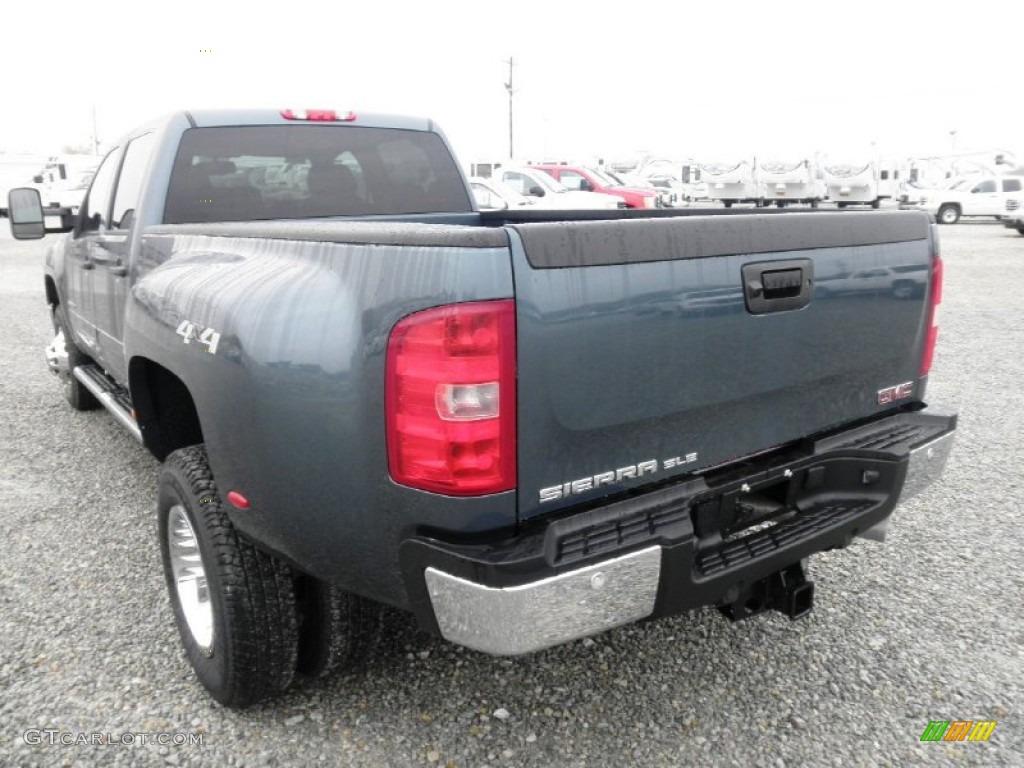 Stealth Gray Metallic 2012 GMC Sierra 3500HD SLE Crew Cab 4x4 Dually Exterior Photo #55787171