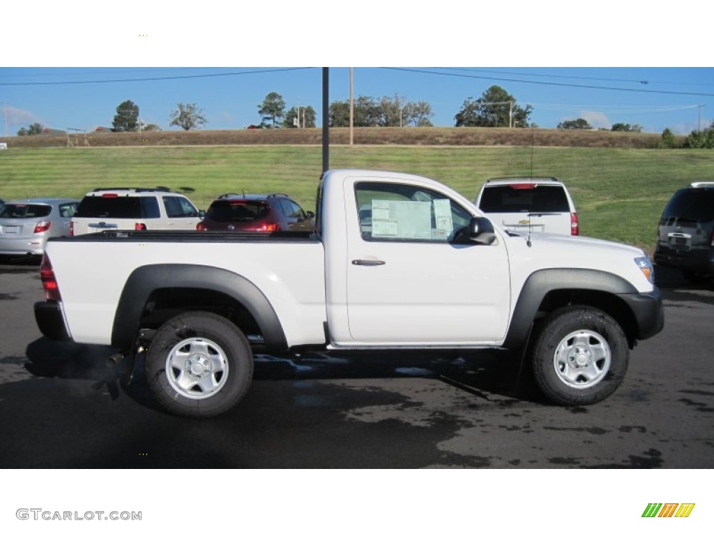 2012 Tacoma Regular Cab 4x4 - Super White / Graphite photo #6