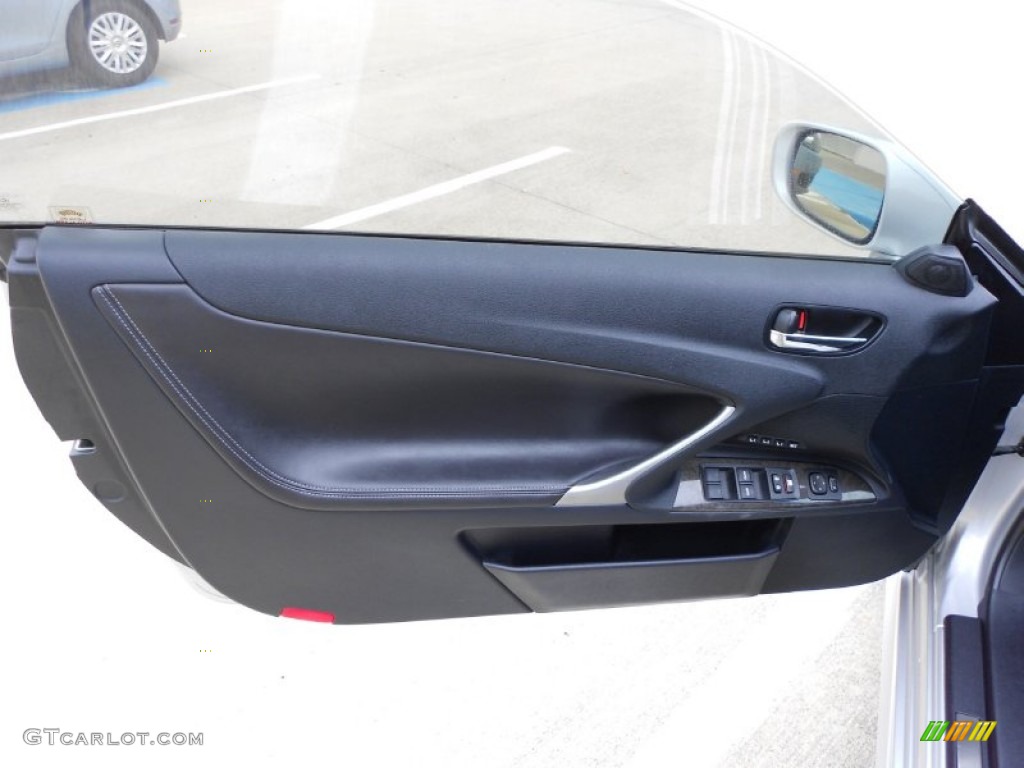 2010 Lexus IS 350C Convertible Black Door Panel Photo #55787582