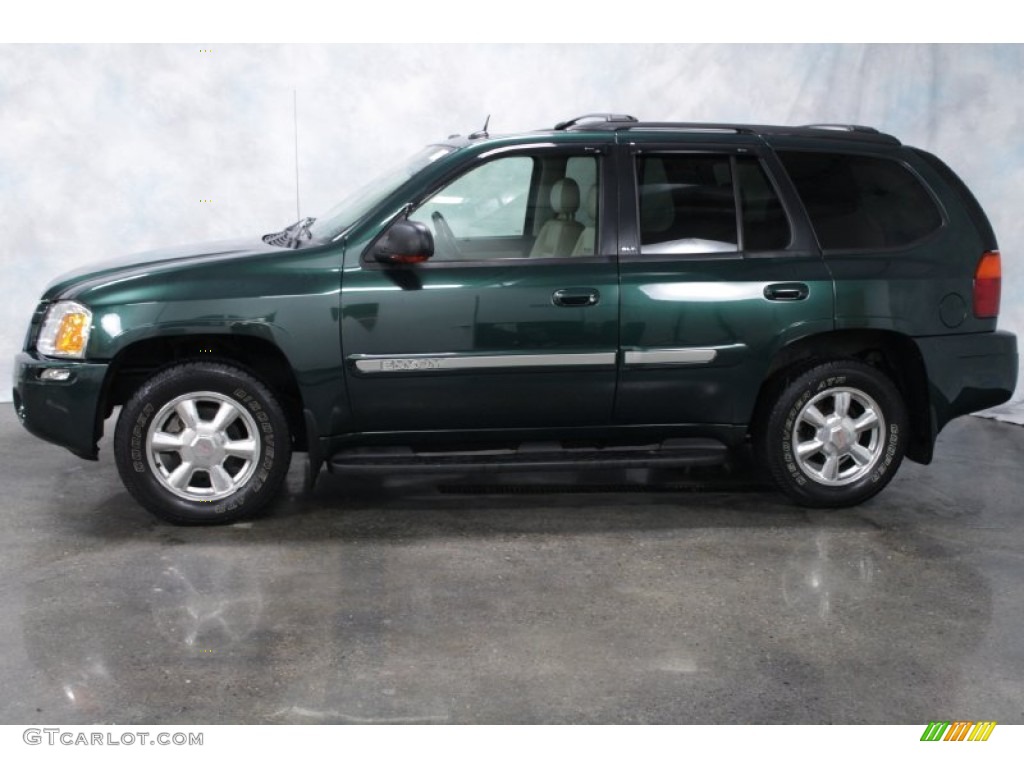 2005 Envoy SLE 4x4 - Emerald Jewel Green Metallic / Light Tan/Ebony photo #3