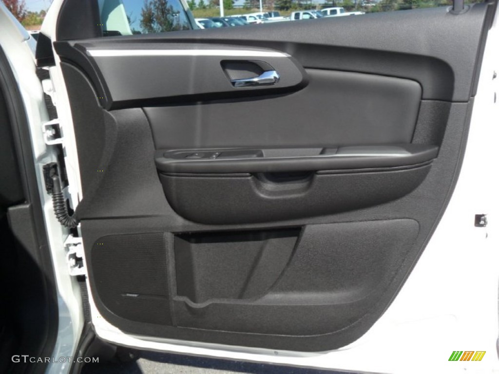 2012 Chevrolet Traverse LT Ebony Door Panel Photo #55791806