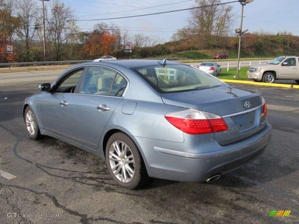 2011 Genesis 4.6 Sedan - Sterling Blue Metallic / Cashmere photo #8