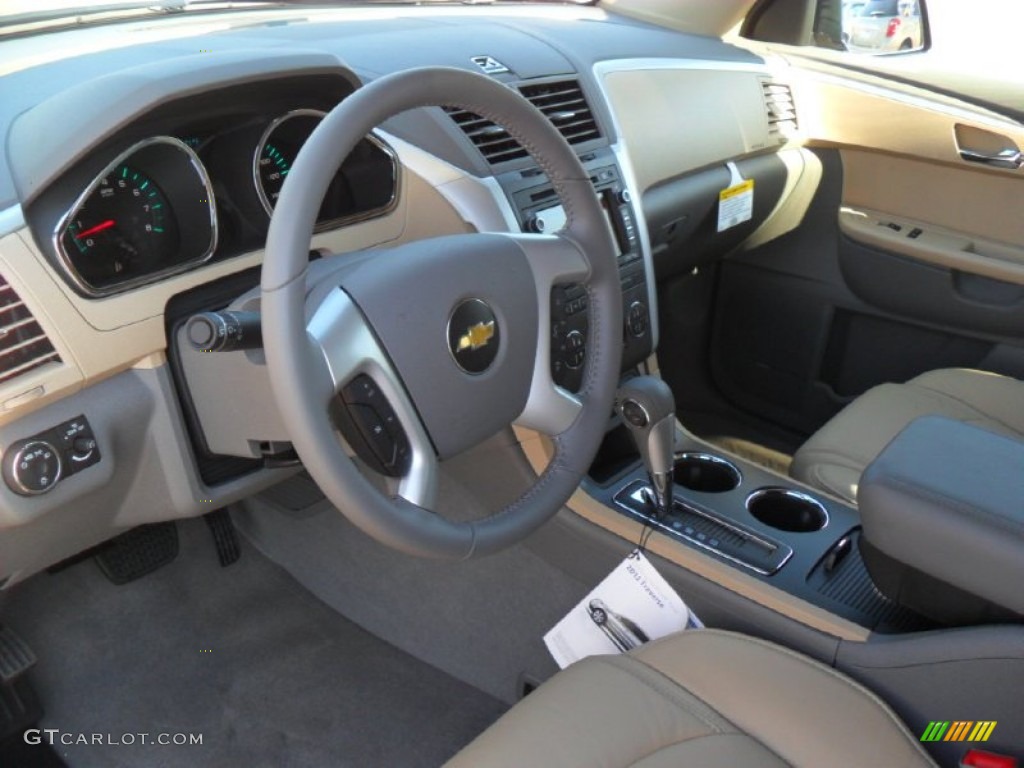 Cashmere/Dark Gray Interior 2012 Chevrolet Traverse LT Photo #55792310