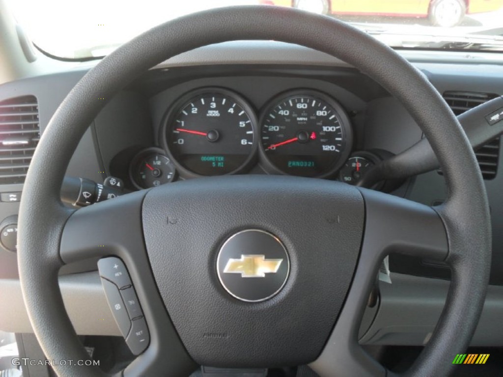 2012 Chevrolet Silverado 1500 Work Truck Extended Cab Dark Titanium Steering Wheel Photo #55792403