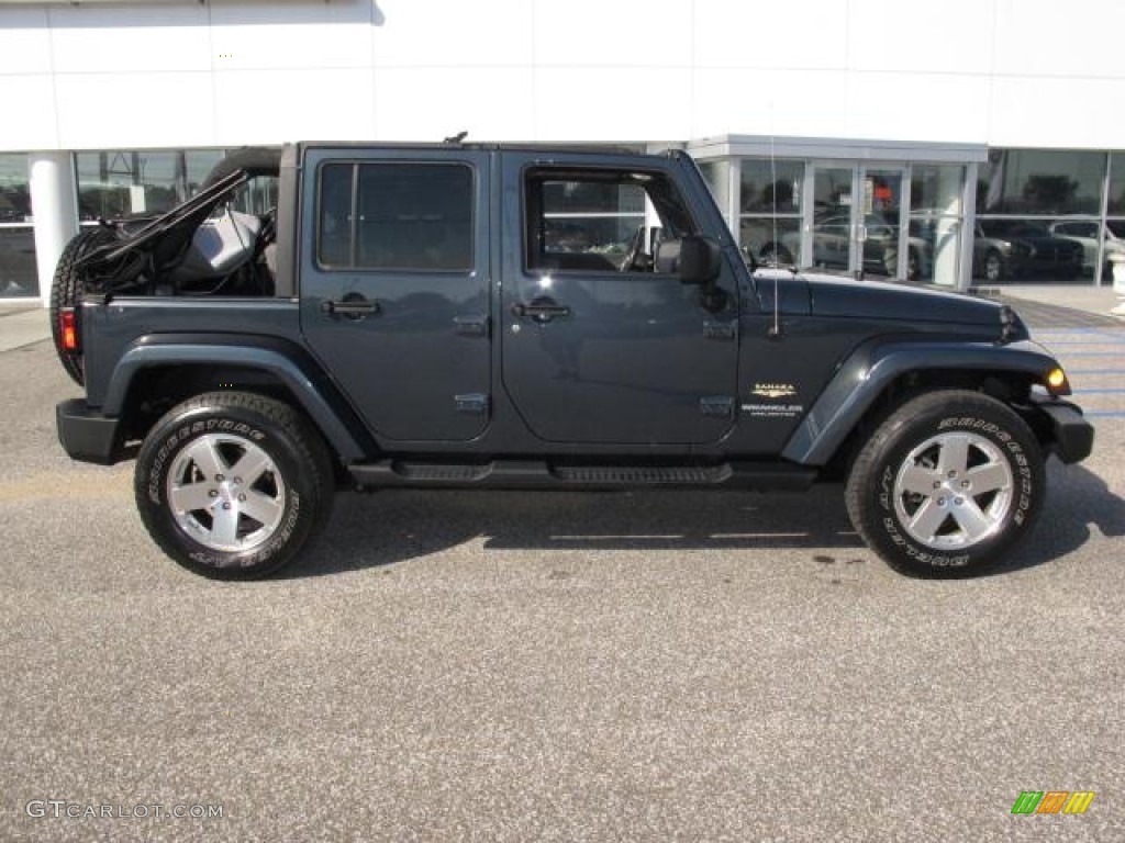 2008 Wrangler Unlimited Sahara 4x4 - Steel Blue Metallic / Dark Slate Gray/Med Slate Gray photo #2