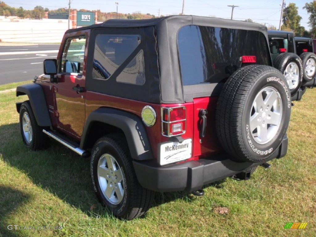 2012 Wrangler Sport S 4x4 - Deep Cherry Red Crystal Pearl / Black photo #2