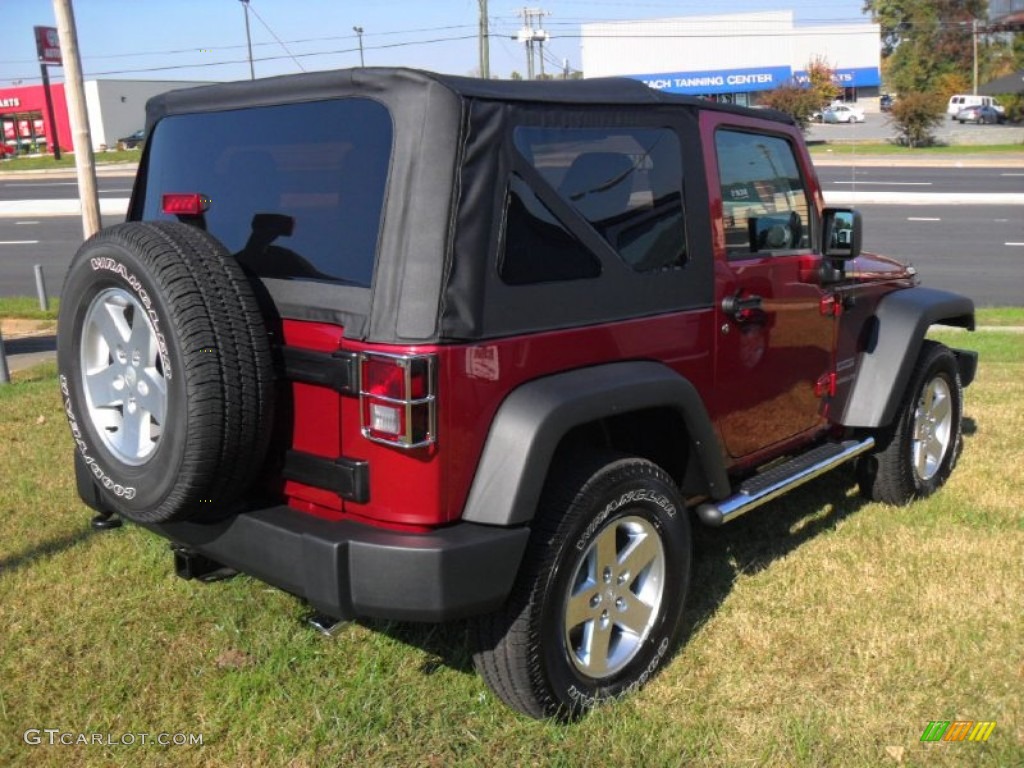 2012 Wrangler Sport S 4x4 - Deep Cherry Red Crystal Pearl / Black photo #4