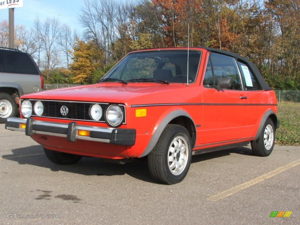 Mars Red 1985 Volkswagen Cabriolet Standard Cabriolet Model Exterior Photo #55796060