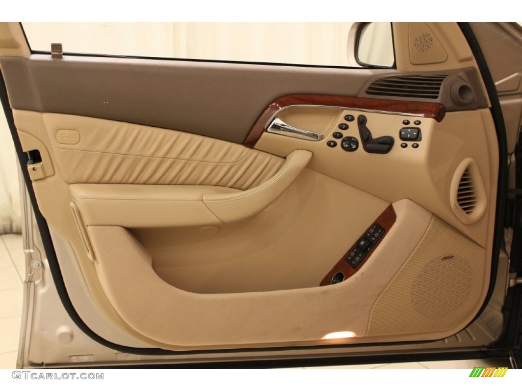 2003 Mercedes-Benz S 430 4Matic Sedan Java Door Panel Photo #55796894