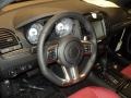 2012 Chrysler 300 Black/Radar Red Interior Steering Wheel Photo
