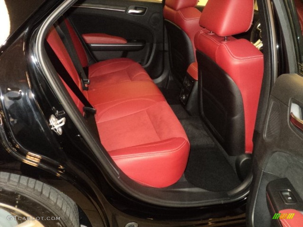 Black/Radar Red Interior 2012 Chrysler 300 SRT8 Photo #55797854