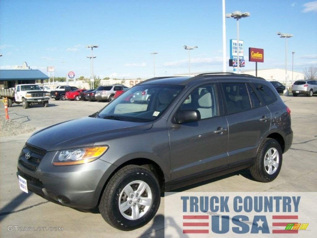 2009 Santa Fe GLS 4WD - Steel Gray / Gray photo #1