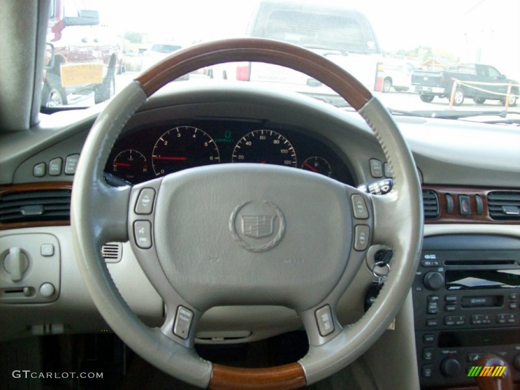 2003 Cadillac Seville STS Neutral Shale Steering Wheel Photo #55798808