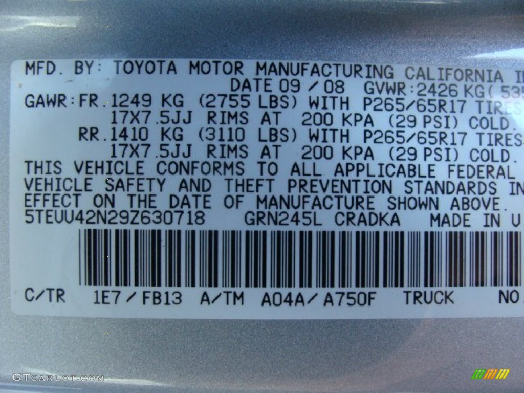 2009 Tacoma V6 TRD Sport Access Cab 4x4 - Silver Streak Mica / Graphite Gray photo #15