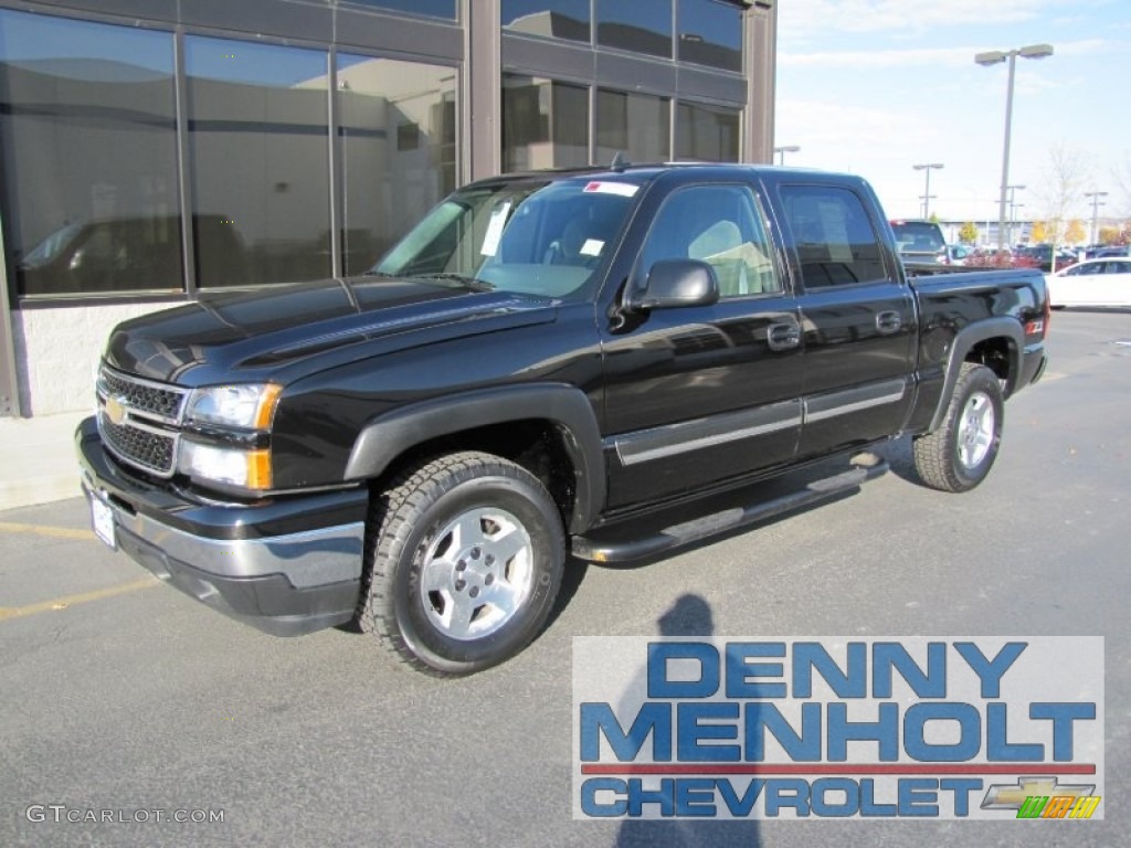 2006 Silverado 1500 Z71 Crew Cab 4x4 - Black / Dark Charcoal photo #1