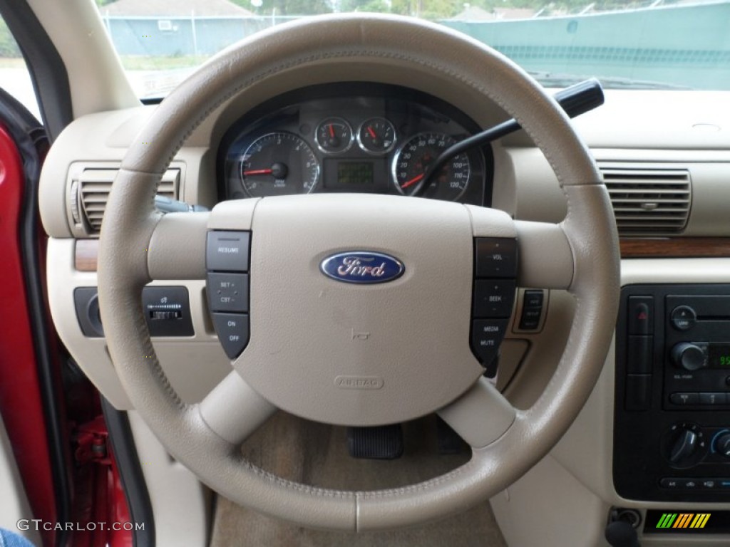 2005 Ford Freestar SEL Pebble Beige Steering Wheel Photo #55803164