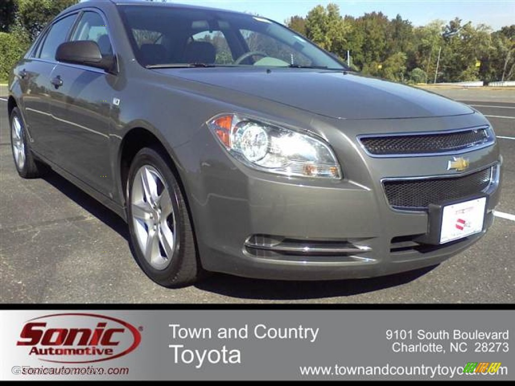 2008 Malibu LS Sedan - Amber Bronze Metallic / Titanium Gray photo #1