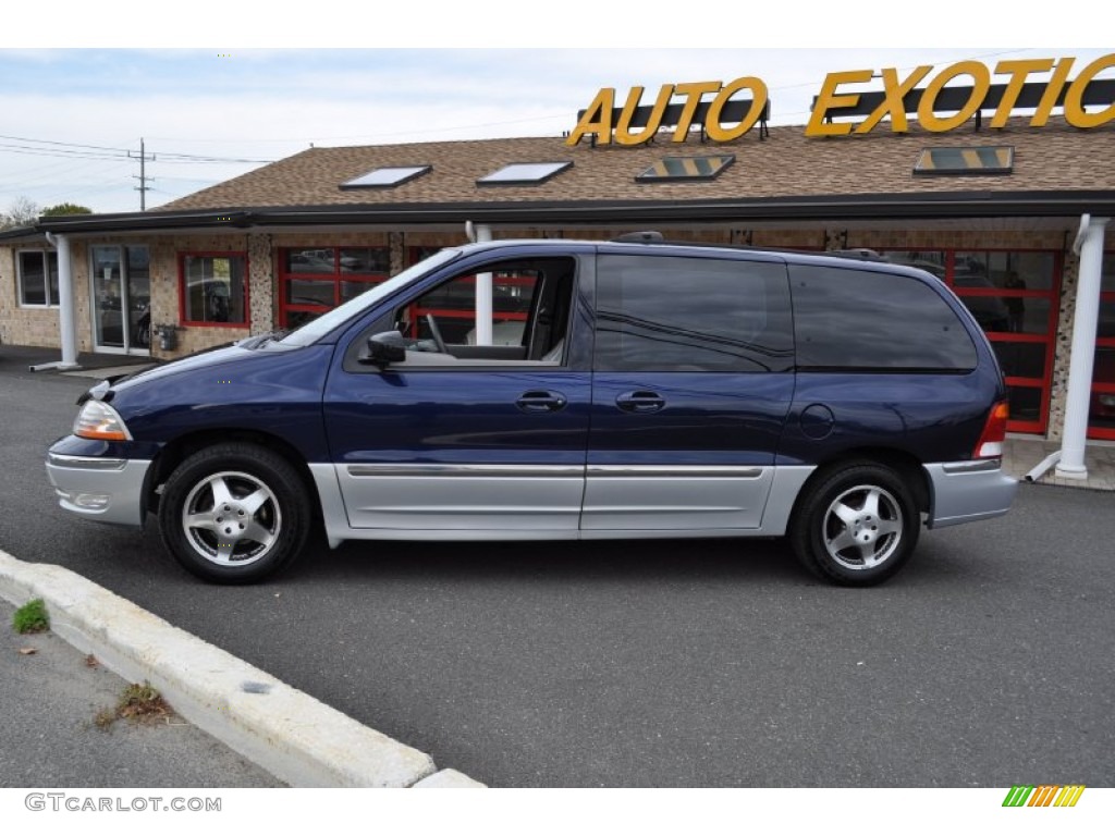 2000 Windstar SEL - Medium Royal Blue Metallic / Medium Graphite photo #27