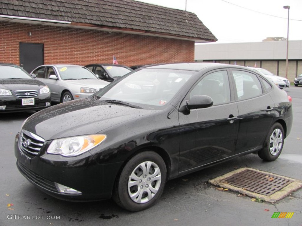 2010 Elantra GLS - Ebony Black / Gray photo #1