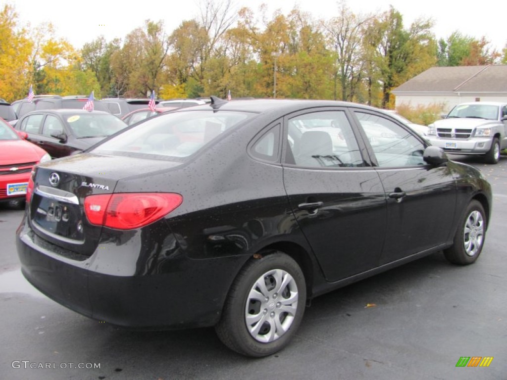 2010 Elantra GLS - Ebony Black / Gray photo #2