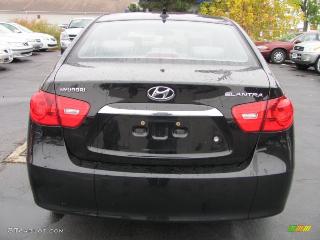 2010 Elantra GLS - Ebony Black / Gray photo #14